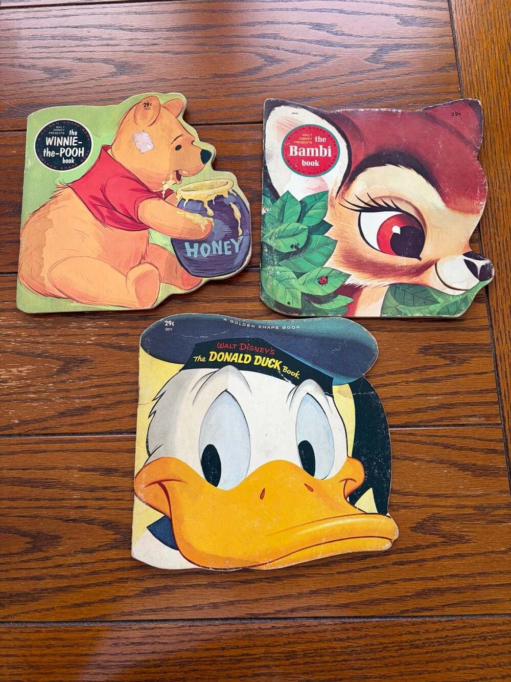 Vintage Walt Disney Golden Shape Books Lot Of 3